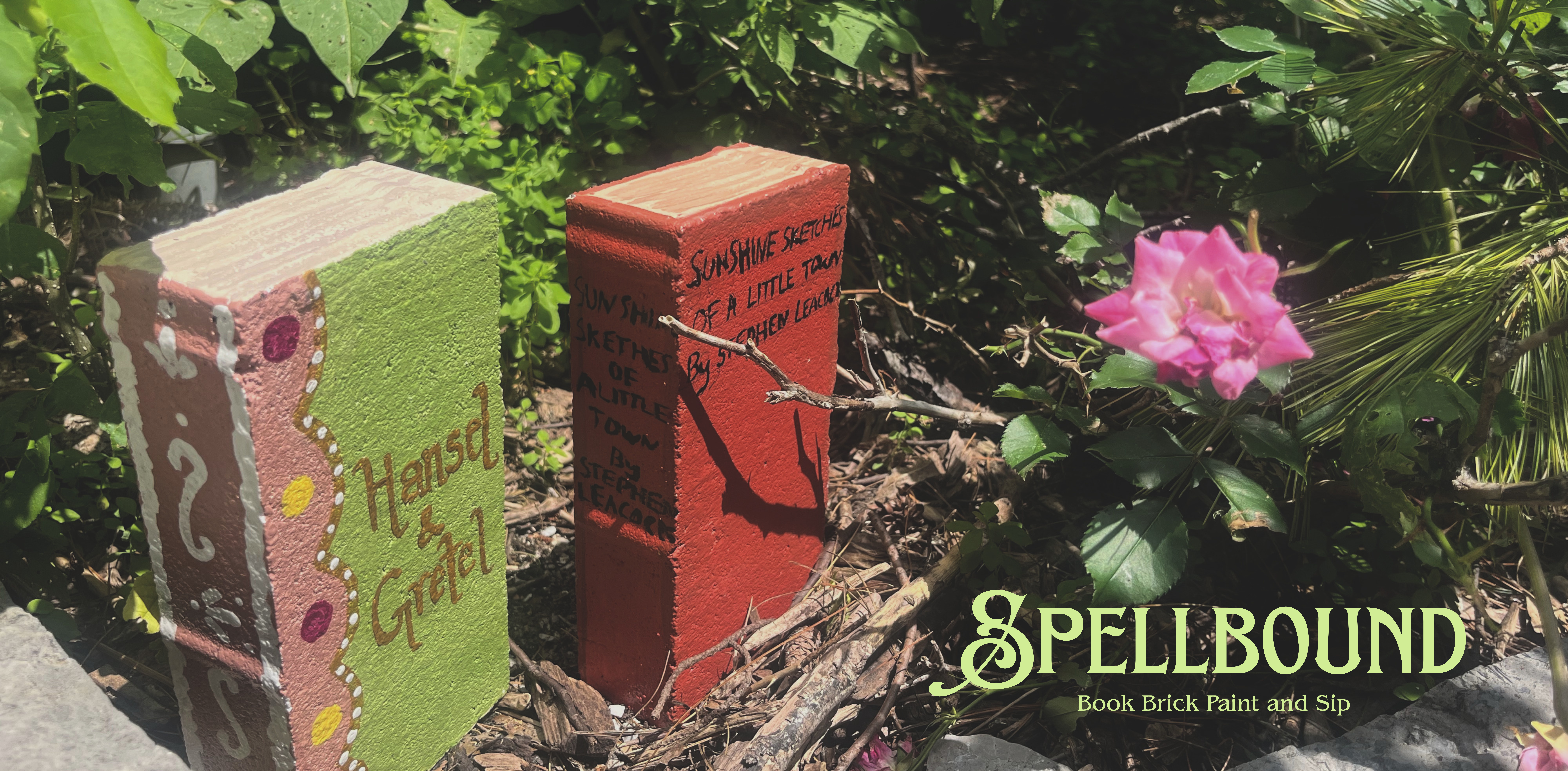 Book Brick Paint and Sip Banner